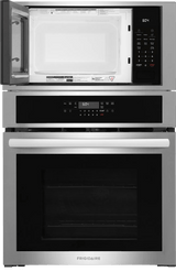 Frigidaire 27" Electric Wall Oven &amp; Microwave Combination with Convection, Stainless Steel - FCWM2730AS