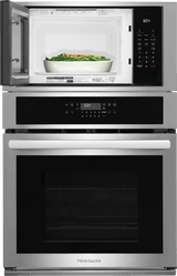 Frigidaire 27" Electric Wall Oven &amp; Microwave Combination with Convection, Stainless Steel - FCWM2730AS