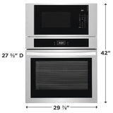Frigidaire 30" Electric Wall Oven and Microwave Combination - (FCWM3027AS) - FRIGIDAIRE
