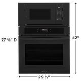 Frigidaire 30" Electric Wall Oven &amp; Microwave Combination with Air Fry &amp; Convection, Black - FCWM3030AB