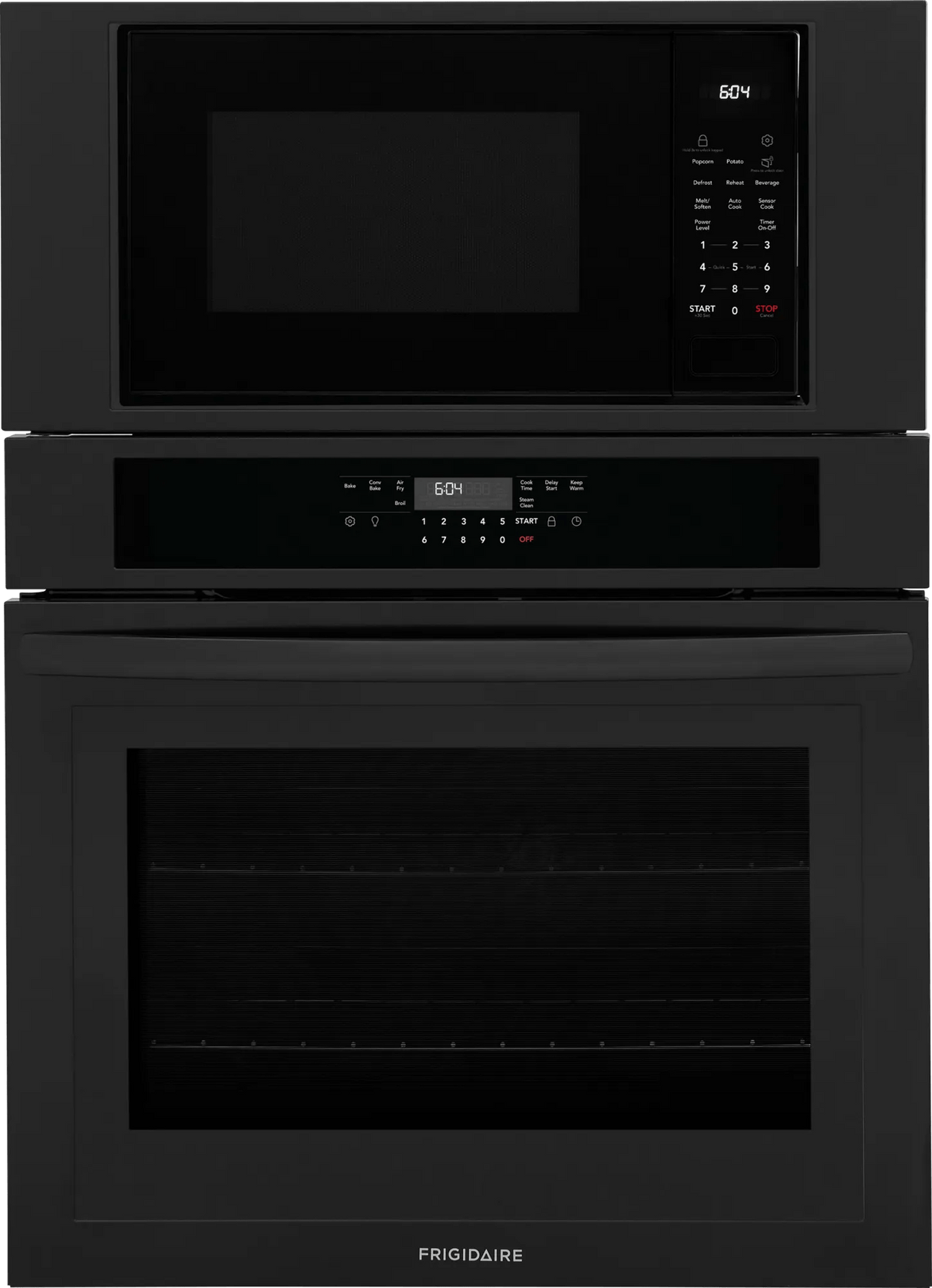 Frigidaire 30" Electric Wall Oven &amp; Microwave Combination with Air Fry &amp; Convection, Black - FCWM3030AB