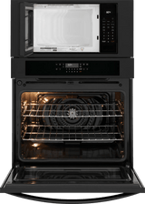 Frigidaire 30" Electric Wall Oven &amp; Microwave Combination with Air Fry &amp; Convection, Black - FCWM3030AB