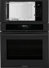 Frigidaire 30" Electric Wall Oven &amp; Microwave Combination with Air Fry &amp; Convection, Black - FCWM3030AB