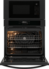 Frigidaire 30" Electric Wall Oven &amp; Microwave Combination with Air Fry &amp; Convection, Black - FCWM3030AB