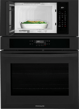 Frigidaire 30" Electric Wall Oven &amp; Microwave Combination with Air Fry &amp; Convection, Black - FCWM3030AB
