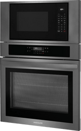 Frigidaire 30" Electric Wall Oven &amp; Microwave Combination with Air Fry &amp; Convection, Black Stainless Steel - FCWM3030AD