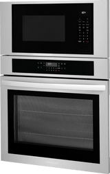 Frigidaire 30" Electric Wall Oven &amp; Microwave Combination with Air Fry &amp; Convection, Stainless Steel - FCWM3030AS
