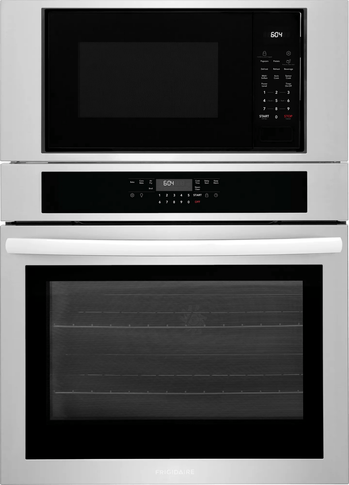 Frigidaire 30" Electric Wall Oven &amp; Microwave Combination with Air Fry &amp; Convection, Stainless Steel - FCWM3030AS