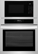 Frigidaire 30" Electric Wall Oven &amp; Microwave Combination with Air Fry &amp; Convection, Stainless Steel - FCWM3030AS