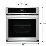 Frigidaire 27" Single Electric Wall Oven with Fan Convection - (FCWS2727AS) - FRIGIDAIRE