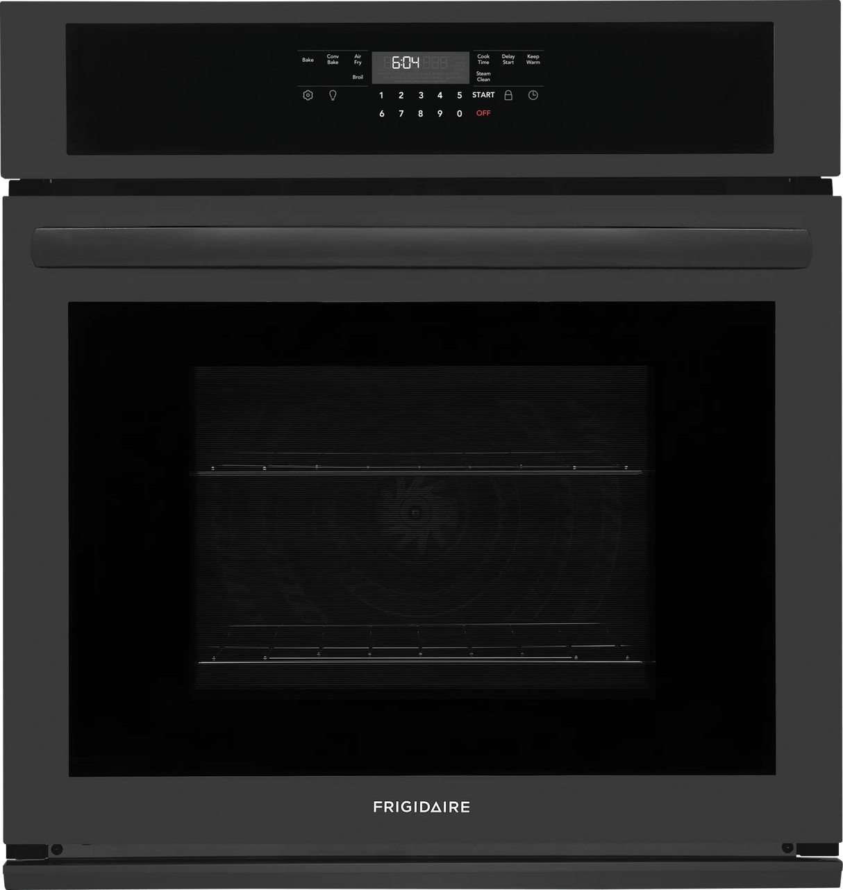 Frigidaire 27" Single Electric Wall Oven with Convection, Black - FCWS2730AB
