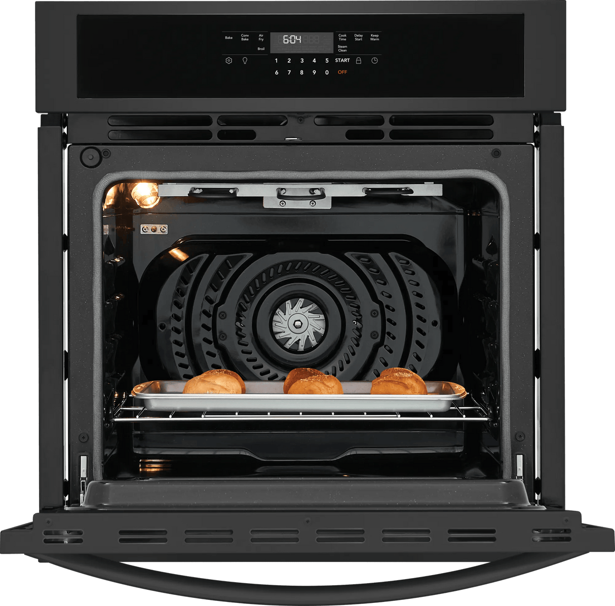 Frigidaire 27" Single Electric Wall Oven with Convection, Black - FCWS2730AB
