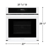 Frigidaire 27" Single Electric Wall Oven with Convection, White - FCWS2730AW