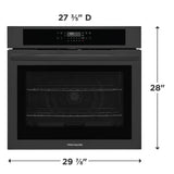 Frigidaire 30" Single Electric Wall Oven with Air Fry &amp; Convection, 5.3 Cu. Ft., Black - FCWS3030AB