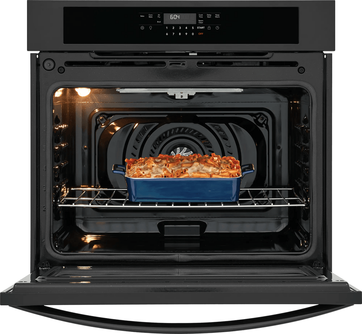 Frigidaire 30" Single Electric Wall Oven with Air Fry &amp; Convection, 5.3 Cu. Ft., Black - FCWS3030AB