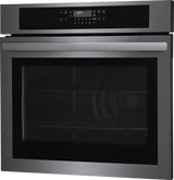 Frigidaire 30" Single Electric Wall Oven with Air Fry &amp; Convection, 5.3 Cu. Ft., Black Stainless Steel - FCWS3030AD