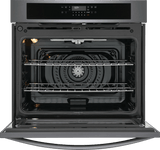 Frigidaire 30" Single Electric Wall Oven with Air Fry &amp; Convection, 5.3 Cu. Ft., Black Stainless Steel - FCWS3030AD