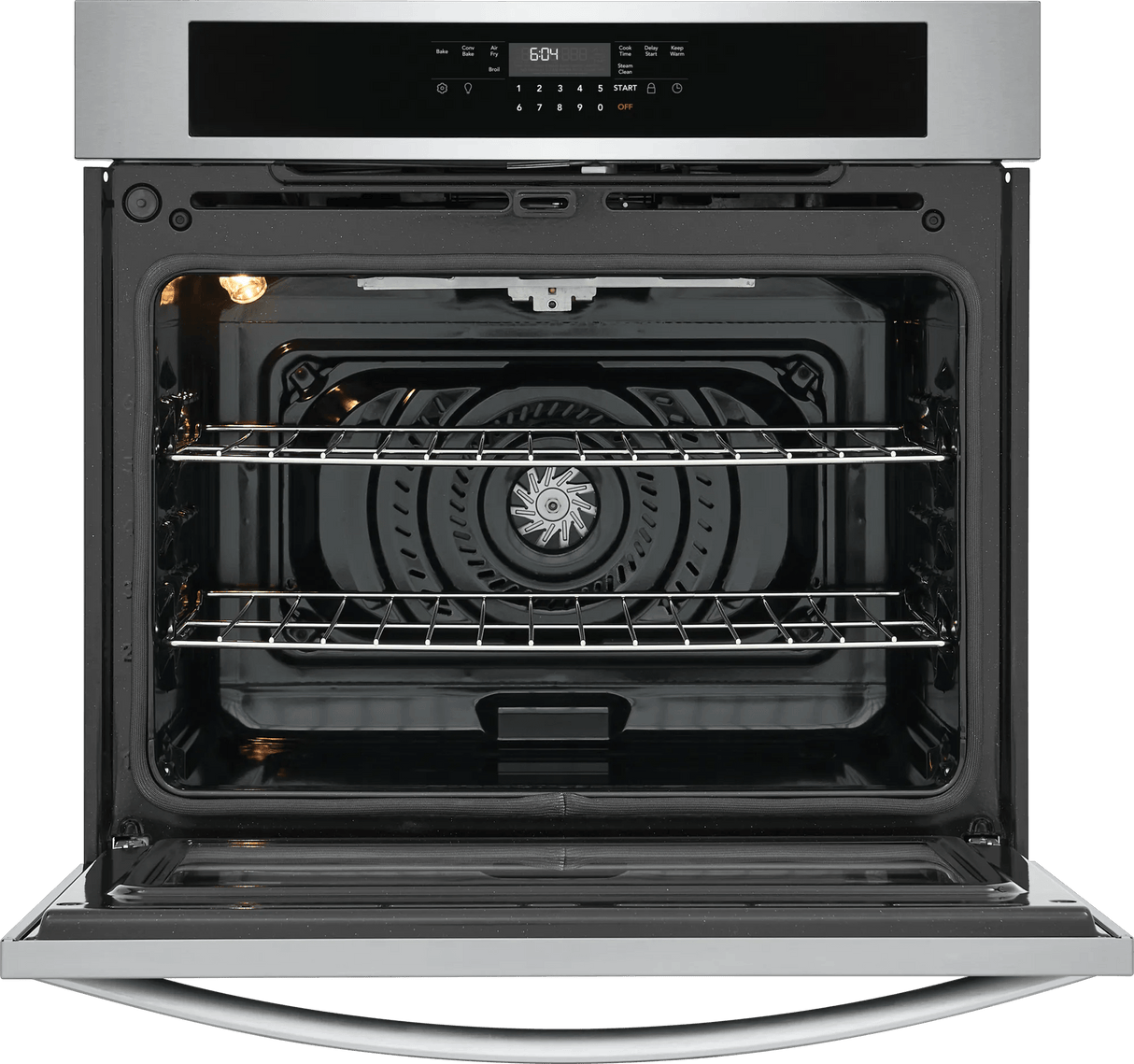 Frigidaire 30" Single Electric Wall Oven with Air Fry &amp; Convection, 5.3 Cu. Ft., Stainless Steel - FCWS3030AS
