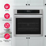 Frigidaire 30" Single Electric Wall Oven with Air Fry &amp; Convection, 5.3 Cu. Ft., Stainless Steel - FCWS3030AS