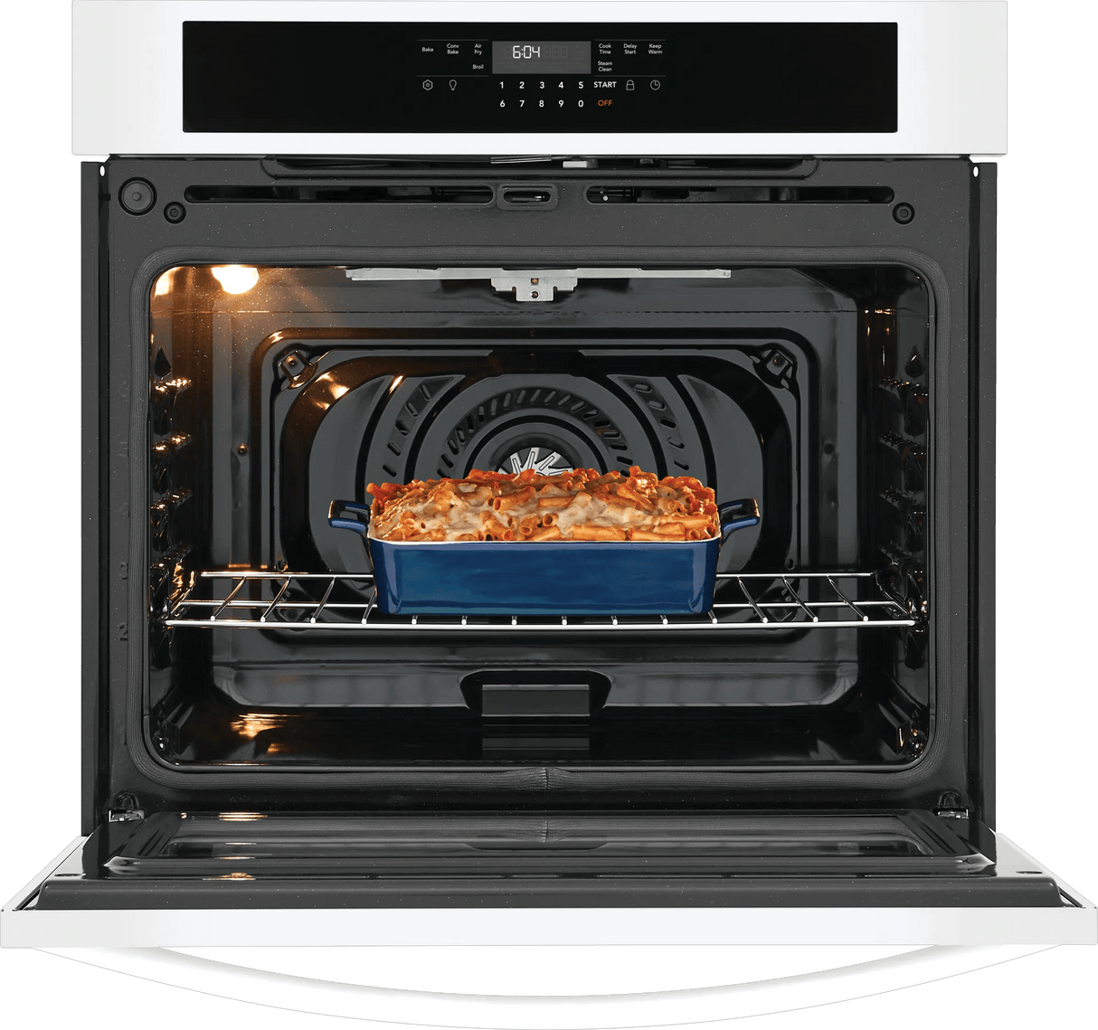 Frigidaire 30" Single Electric Wall Oven with Air Fry &amp; Convection, 5.3 Cu. Ft., White - FCWS3030AW