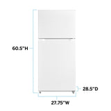 14.2 Cu. Ft. Two Door Frost Free / Glass Shelves / Removable Door Bins / Gallon Door Storage / Reversible Doors - (FF14D0W4) - AVANTI
