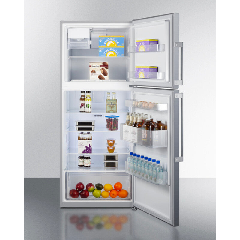 SUMMIT 28" Wide Top Mount Refrigerator-Freezer With Icemaker - (FF1514SSIM)