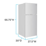 17.6 cu. ft. Frost Free Apartment Size Refrigerator - (FF18B0W) - AVANTI