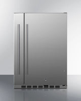 Shallow Depth 24" Wide Built-in All-refrigerator With Slide-out Storage Compartment - (FF19524) - SUMMIT