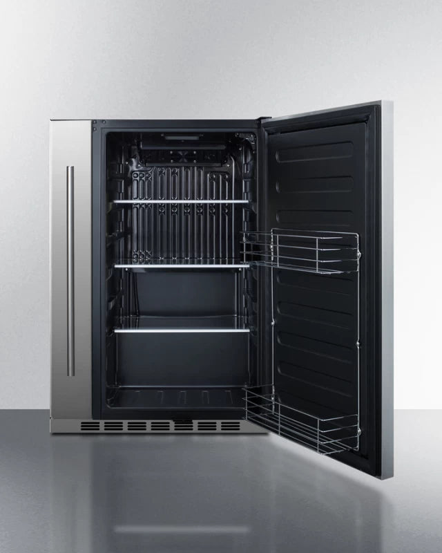 Shallow Depth 24" Wide Built-in All-refrigerator With Slide-out Storage Compartment - (FF19524) - SUMMIT