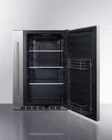 Shallow Depth 24" Wide Built-in All-refrigerator With Slide-out Storage Compartment - (FF19524) - SUMMIT