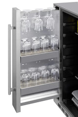 Shallow Depth 24" Wide Built-in All-refrigerator With Slide-out Storage Compartment - (FF19524) - SUMMIT