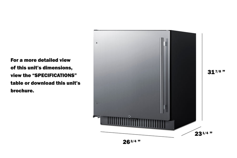 27" Wide Built-In All-Refrigerator (ADA Compliant, Left Hinge) - (FF27BCSSADALHD)