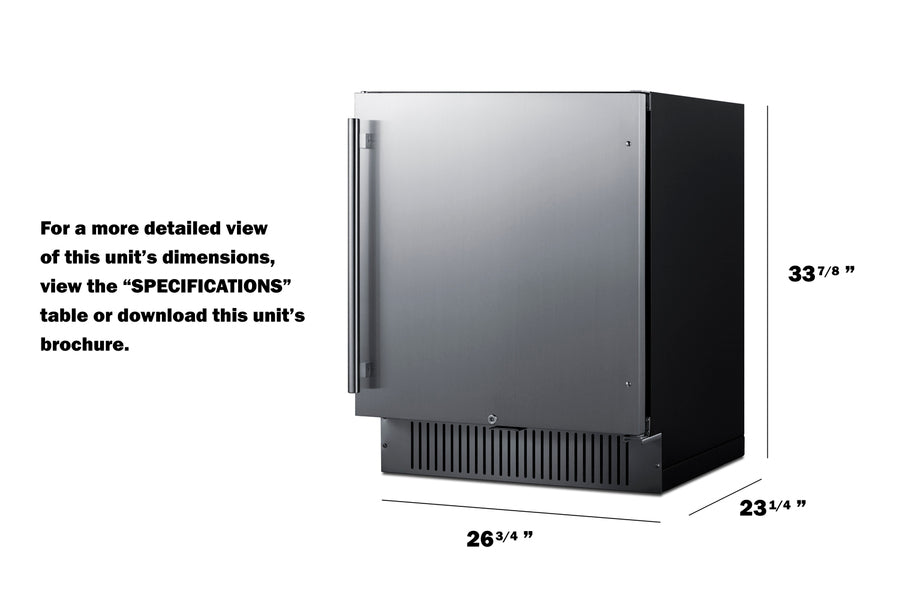 27" Wide Built-In All-Refrigerator - (FF27BCSS)