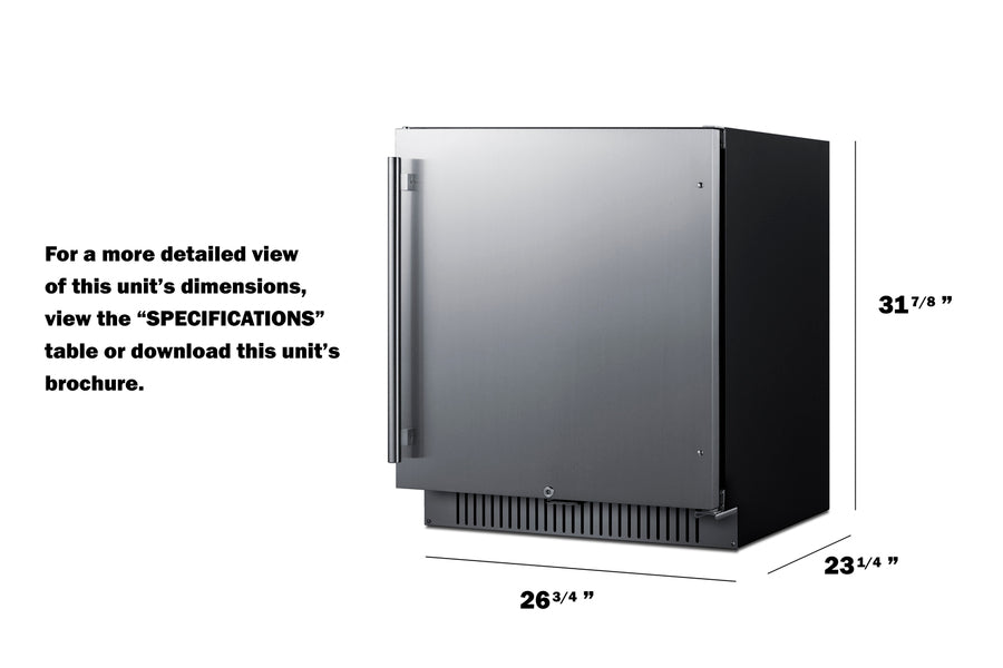 27" Wide Built-in All-refrigerator, ADA Compliant - (FF27BSSADA)