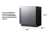 27" Wide Built-in All-refrigerator, ADA Compliant - (FF27BSSADA)