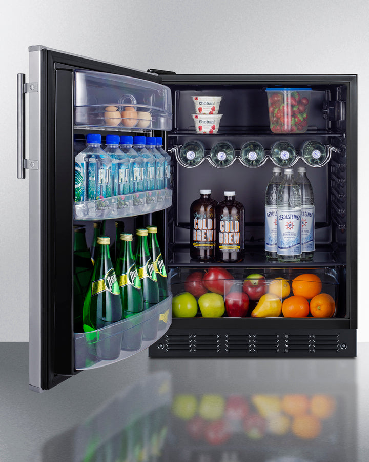 24" Wide All-refrigerator, ADA Compliant - (FF6BK2SSADALHD) - SUMMIT