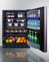 24" Wide All-refrigerator, ADA Compliant (panel Not Included) - (FF6BK2SSIFADA) - SUMMIT