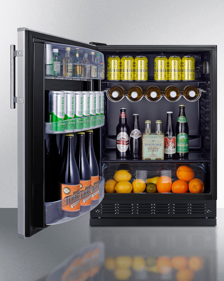 24" Wide All-refrigerator - (FF6BK2SSRSLHD) - SUMMIT