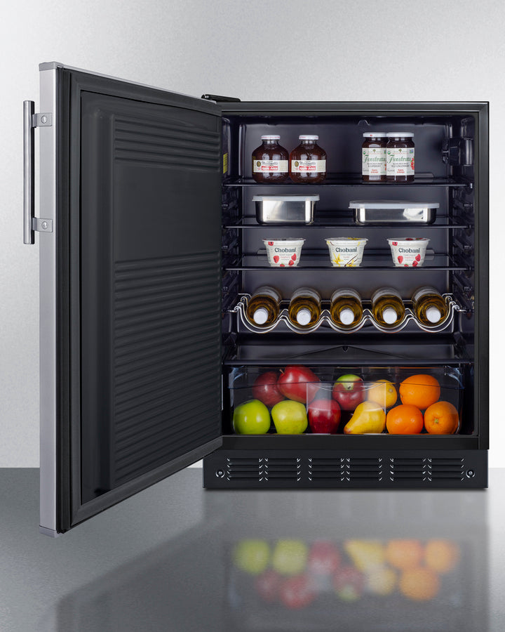 24" Wide All-refrigerator, ADA Compliant - (FF708BLSSADALHD) - SUMMIT