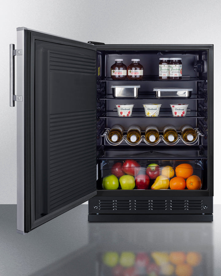 24" Wide All-refrigerator - (FF708BLSSRSLHD) - SUMMIT