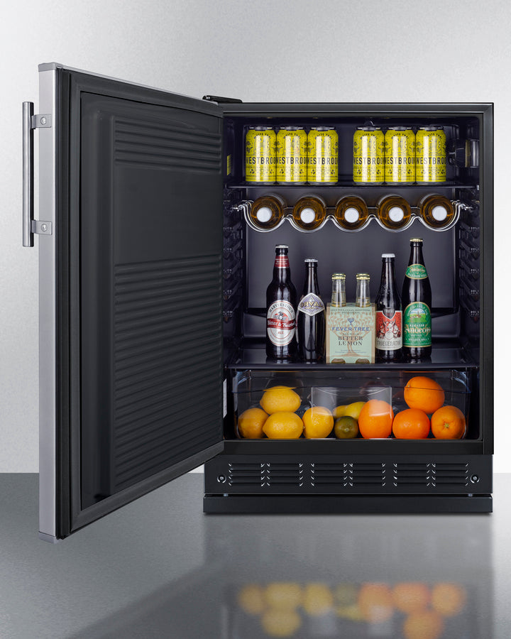 24" Wide All-refrigerator - (FF708BLSSRSLHD) - SUMMIT