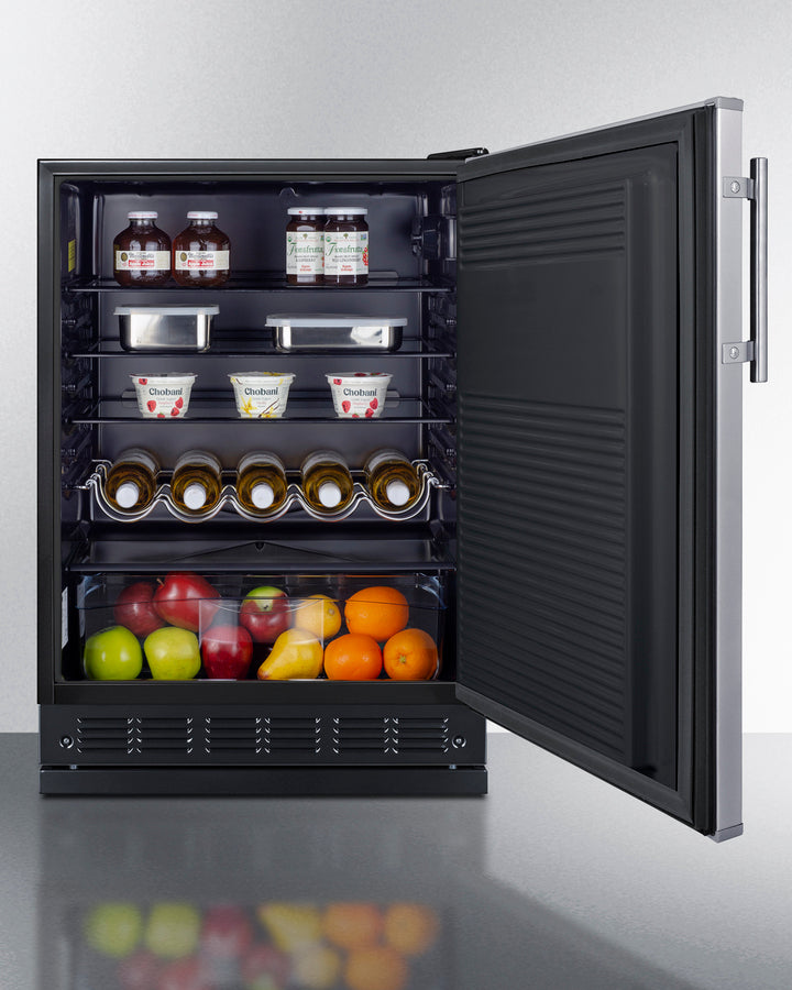 24" Wide All-refrigerator - (FF708BLSSRS) - SUMMIT