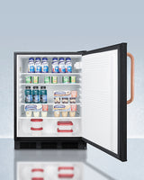 24" Wide Built-in All-refrigerator With Antimicrobial Pure Copper Handle, ADA Compliant - (FF7LBLKBITBCADA)