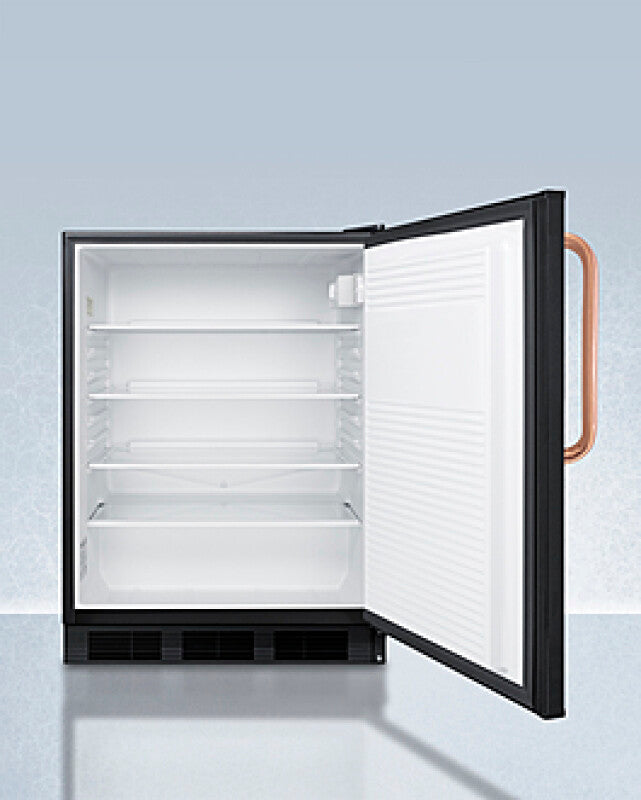 24" Wide Built-in All-refrigerator With Antimicrobial Pure Copper Handle, ADA Compliant - (FF7LBLKBITBCADA)