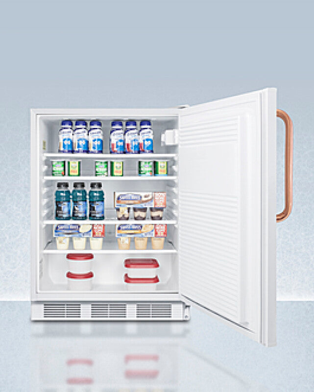 24" Wide Built-in All-refrigerator With Antimicrobial Pure Copper Handle, ADA Compliant - (FF7LWBITBCADA)