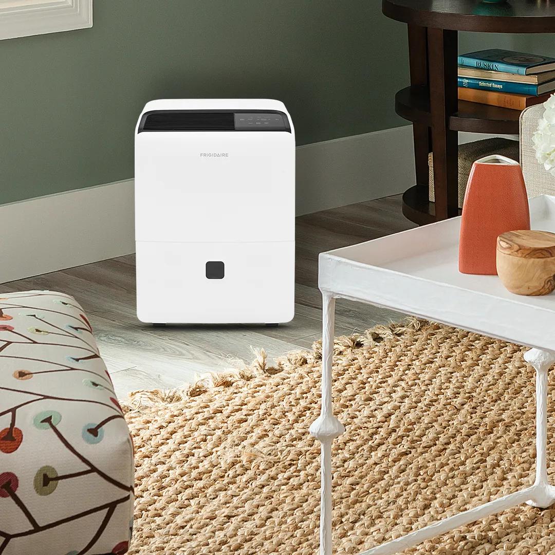 Frigidaire High Humidity 60-Pint Capacity Dehumidifier, for Large Rooms &amp; Basements, White