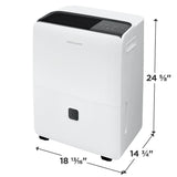 Frigidaire 60-Pint Dehumidifier, for High Humidity Large Rooms &amp; Basements, White