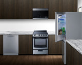 FFBF124SSLHD- Summit 24 Inch Counter-Depth Bottom Freezer Refrigerator with 11.7 cu. ft. - (FFBF124SSLHD)