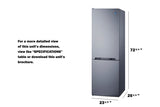 FFBF124SSLHD- Summit 24 Inch Counter-Depth Bottom Freezer Refrigerator with 11.7 cu. ft. - (FFBF124SSLHD)