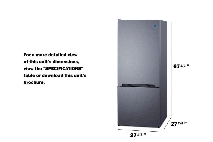28" Wide Bottom Mount Refrigerator - (FFBF154SSLHD)